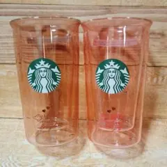 【新品未使用】スタバ ギフトボックス入り ダブルウォール耐熱グラス ペアセット
