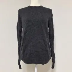 無印良品/MUJI ウール 長袖 クルーネック ニット【L】グレー 良品計画