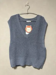 新品タグ付き⭐︎ブルーニットベスト