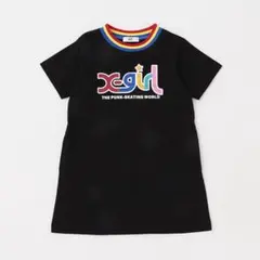 美品【X-girl Stages】キッズ黒ワンピース130cm