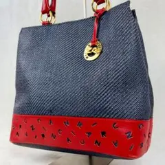 【美品✨】ニナリッチ ハンドバッグ ジャカード レザー ヴィンテージ チャーム付のサムネイル