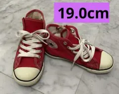 Converse ハイカットスニーカー レッド19cm