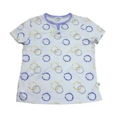 クレージュTシャツ38M白サークル柄半袖大人かわいい総柄薄手春夏のサムネイル