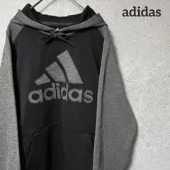 adidas アディダス パーカー ビッグロゴ ラグラン プルオーバー M