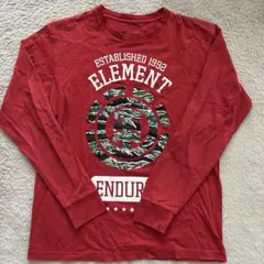 エレメント　element 赤色　ロンT Mサイズのサムネイル