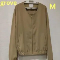 grove ジップアップ ブルゾン ベージュ M　 上着　アウター　ワールドのサムネイル