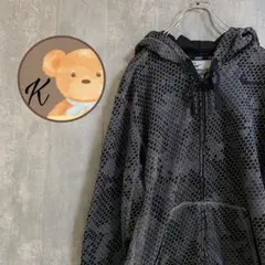 メンズ　NIKE 長袖　ジャージ　パーカー　 ポケット付き　L 黒　灰色