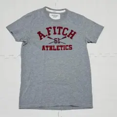 アバクロ Tシャツ　ライトグレー　Lサイズ　刺繍