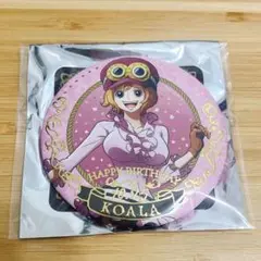 ONE PIECE 麦わらストア　バースデージュエリー缶バッジ　コアラ