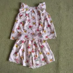 GLOBAL WORK 花柄セットアップ XXL