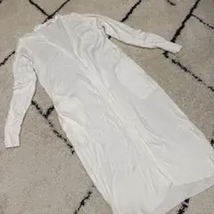 新品 未使用 LOWRYSFARM ホワイト ロングカーディガン M