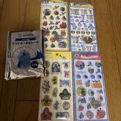 SUNSUN クリアポーチ＆スンスンうるちゅるシール セット