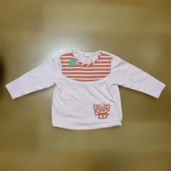 オレンジ　長袖　トレーナー