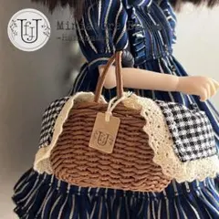 ミニチュアバスケット　バッグ　ブライス＊リカちゃん＊22cmドール　かご　春