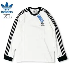 adidas XL ホワイト 長袖 カットソー Tシャツ