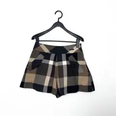 バーバリーブルーレーベル キュロット 38 M ベージュ ノバチェック 上品