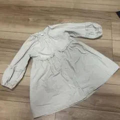 フリル付き長袖ワンピース 100cm