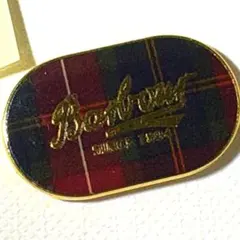 【新作・レア】Barbour バブアー ピンバッジ フェスティブ・タータン ロゴ