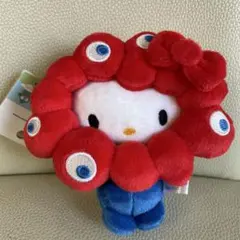 新品未使用】万博ミャクミャクキティ ぬいぐるみ カラビナ付き - メルカリ