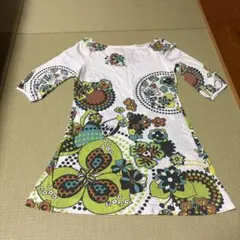 ZARA 花柄五分袖ボートネックチュニックのサムネイル