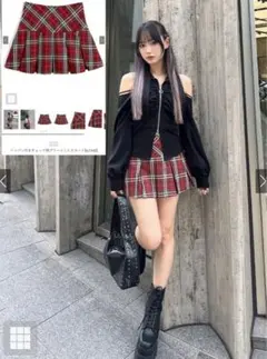 【GRL】新品 インパン付きチェック柄プリーツミニスカート[tu1545]