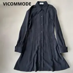 シャツワンピース フレアワンピース 膝丈ワンピース 冠婚葬祭にも