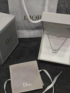 Dior シルバー クリスタル ネックレス 美品