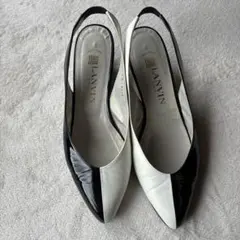 LANVIN パリ バイカラー スリングバック パンプス 5.5のサムネイル