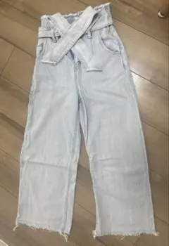 rienda フリンジヘム ジーンズ 25