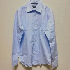 【Raymond of Life】水色ストライプ長袖スリムフィットシャツ メンス