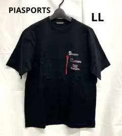 ［O72-28］PIASPORTS 半袖Tシャツ ブラック LLサイズ