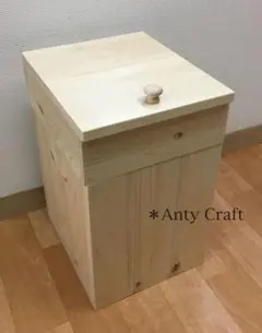 NEW】【引取可能】30L対応ゴミ箱ハンドメイド アンティーク風