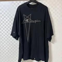 Rick Owens x Champion 刺繍ロゴTシャツ ブラックのサムネイル