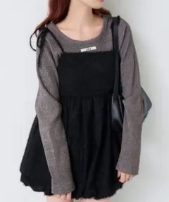 【完売カラー 】Kastane ニットタグロンTEE ブラウン