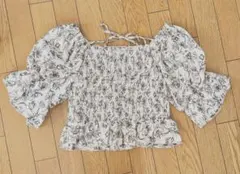 NICE CLAUP シャーリングブラウス オフショル