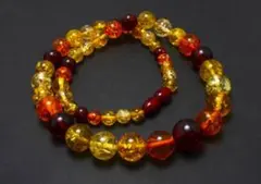 ★未使用・美品　　琥珀デザイン・ロングネックレス★