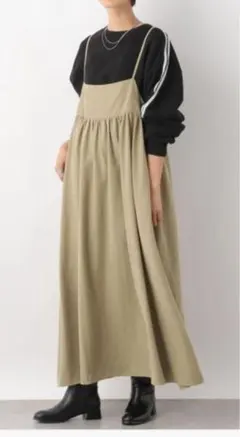 LEPSIM ベージュ サロペットスカート美品