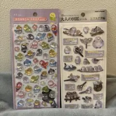 BONBON DROP トリ　シマエナガ　大人の図鑑シール　2つセット