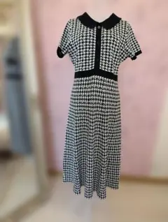 マーリエ千鳥格子柄 半袖ワンピースsize13のサムネイル