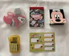 文房具　はさみ　ホッチキス　テープ　メモ帳　電卓クリップ　名前シール