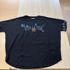 VIVA LA VIDA 刺繍 半袖Tシャツ ブラックのサムネイル