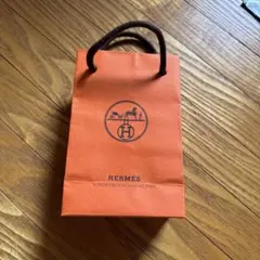HERMES オレンジショップ袋 小型