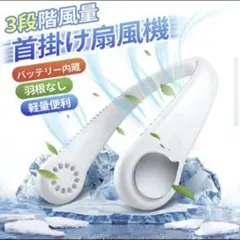 扇風機 首掛け扇風機 小型 携帯扇風機 羽なし USB充電式 軽量 超大容量