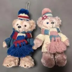 未使用　ダッフィー　シェリーメイ　ぬいぐるみバッジ　ダッフルコート