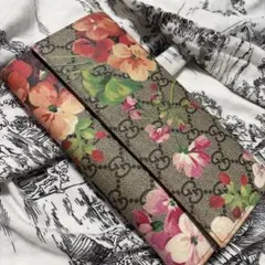 GUCCI グッチ GGスプリーム フローラ 花柄 ポーチ マーモント ベージュ
