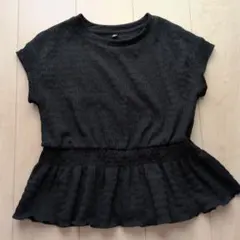 GU ブラック ペプラム トップス 150のサムネイル