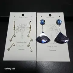 【ハンドメイド】ピアス 2点セット（パール・扇型和風デザイン）