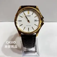【未使用品】カシオCASIO MTP-1183 ゴールド 腕時計 革ベルト
