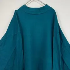 Hanes ヘインズ ハイネックロンT 長袖Tシャツ 緑 グリーン
