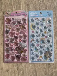 日焼けキティ　しずくちゃん　うるちゅるポップシール 2点セット